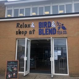 bird and blend tea worthing shop front