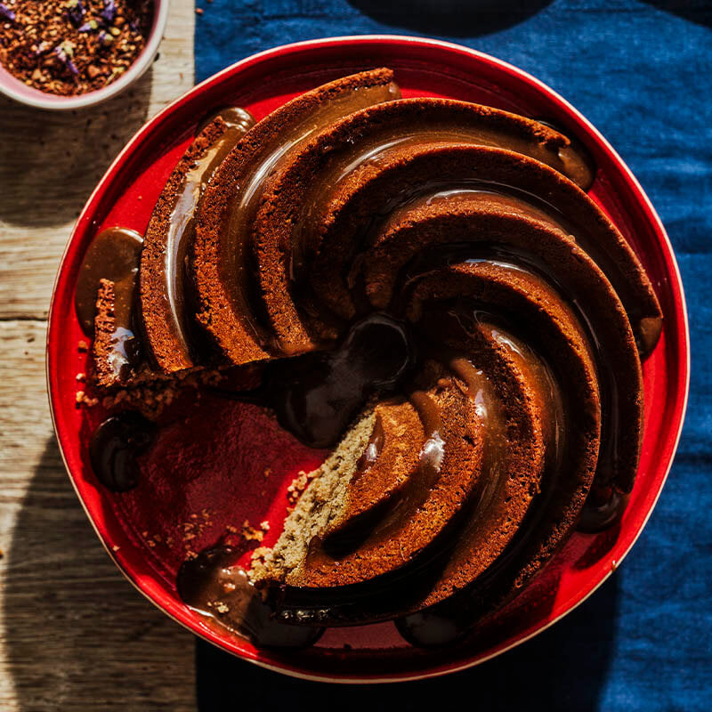 Autumn Spiced Caramel Bundt Cake