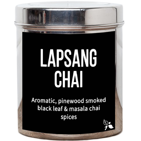 lapsang chai tea tin