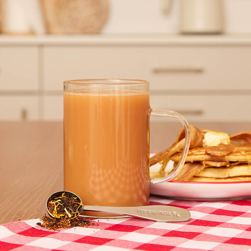 maple bacon pancakes tea