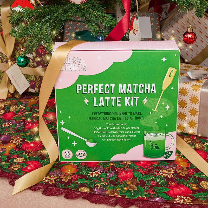 perfect matcha latte kit under christmas tree