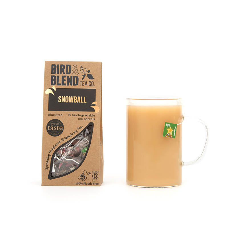 snowball tea bag gift with mug